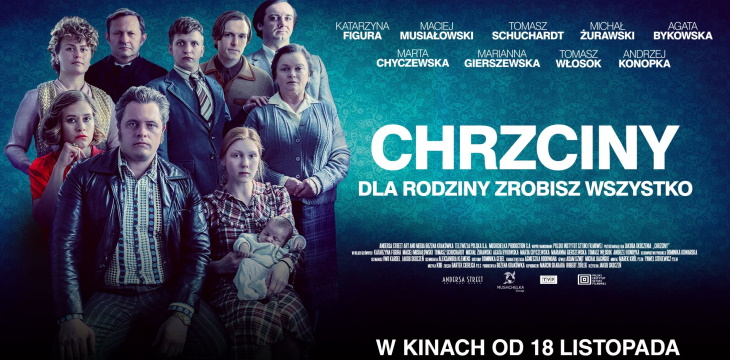 Katarzyna Figura, Maciej Musiałowski, Tomasz Schuchardt i Michał Żurawski urządzają „Chrzciny”. Data premiery kinowej