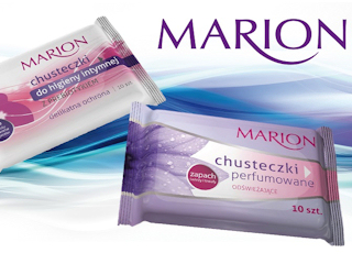 Chusteczki do higieny intymnej z prebiotykiem firmy MARION.