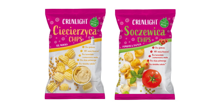 Chipsy Crunlight z soczewicy i ciecierzycy. Crunlight – takie jak Ty!.