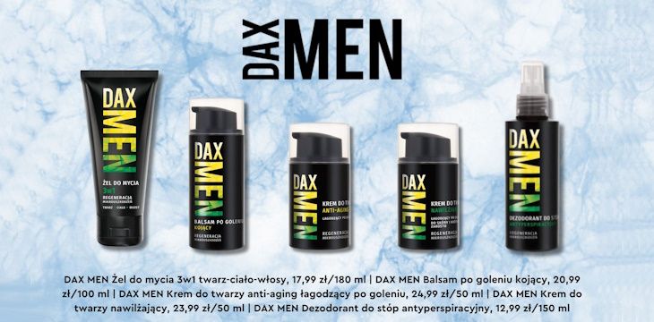 Męskie kosmetyki od Dax Cosmetics.