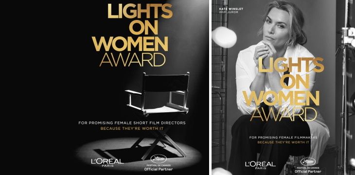 Kate Winslet zaprasza na galę wręczenia nagrody Lights On Women Award podczas Cannes Festival.