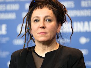 Olga Tokarczuk z Literacką Nagrodą Nobla.