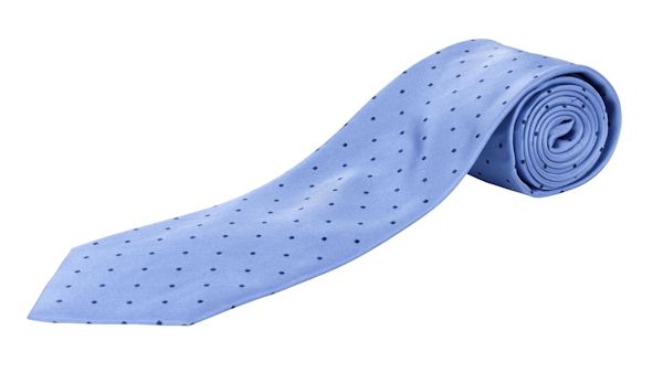 Niebieski jedwabny krawat w kropki 54.99 PLN