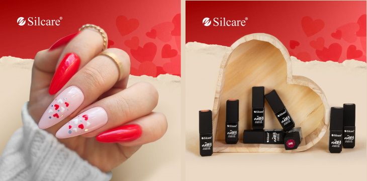 Walentynkowy manicure z Silcare.