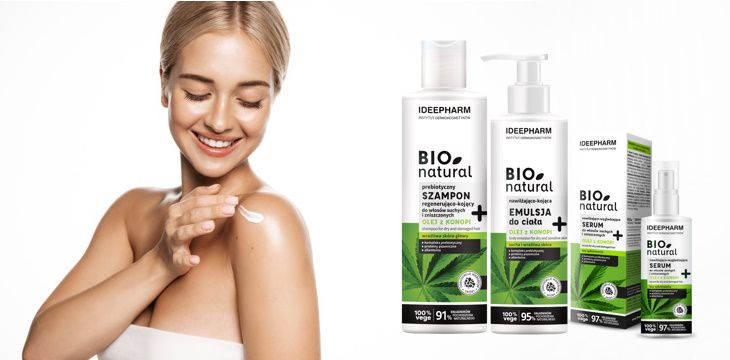 BIO natural – kosmetyki z olejem konopnym od Instytutu Dermokosmetyków Ideepharm.
