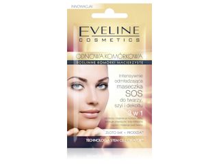 Intensywnie odmładzająca maseczka do twarzy, szyi i dekoltu 3 w 1 Eveline Cosmetics.