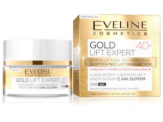 Luksusowy ujędrniający krem-serum Gold Lift Expert z 24k złotem 40+ dzień/noc Eveline Cosmetics