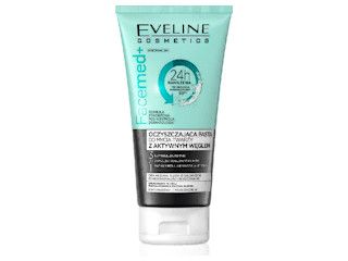 Oczyszczająca pasta do mycia twarzy z aktywnym węglem 3 w 1 z linii Facemed+ Eveline Cosmetics.