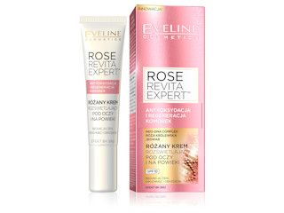 Różany krem rozświetlający pod oczy i na powieki z serii ROSE REVITA EXPERT™ Eveline Cosmetics.