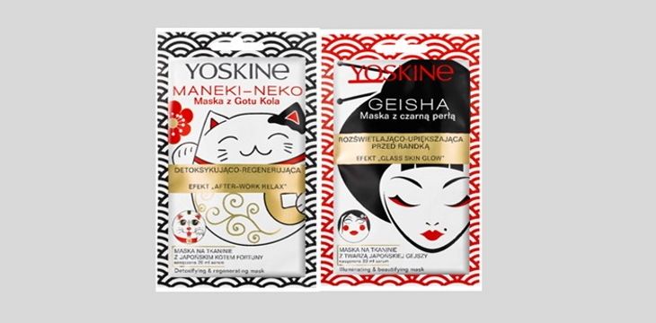 Japońskie maski na biodegradowalnej tkaninie od Yoskine.