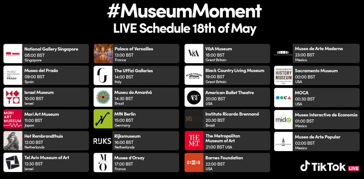 TikTok wraz z muzeami z całego świata organizuje największy kulturalny LIVE #MuseumMoment