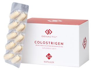 Suplementy diety Colostrigen na pomoc jelitom, odporności i sportowcom.