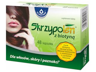 Suplement diety Skrzypolen z biotyną.