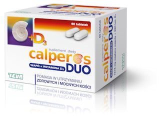 Calperos DUO dodaje wapnia i witaminy D.