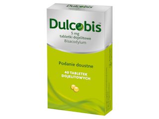 Suplement diety Dulcobis na problemy trawienne.