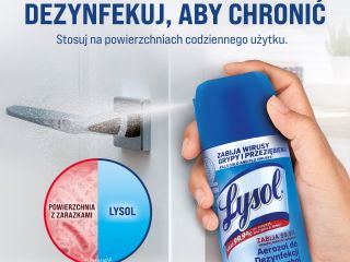 Produkty biobójcze od marki Lysol.