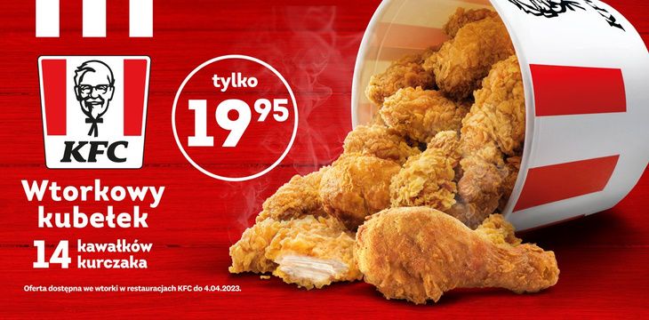 14 kawałków złocistego kurczaka KFC za jedyne 19,95! 