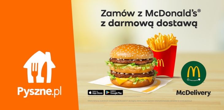 Już ponad 100 restauracji McDonald’s® dostępnych na Pyszne.pl.