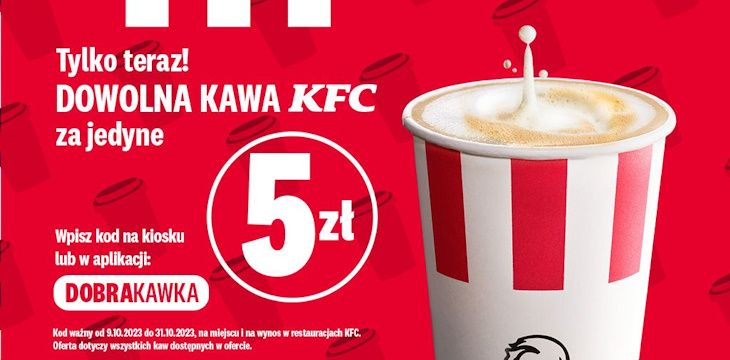 Wpadnij do KFC na pyszną, gorącą kawę za jedyne 5 zł!