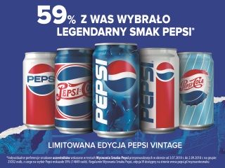 PepsiCo wprowadza na rynek limitowaną edycję opakowań Pepsi Vintage.