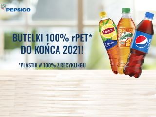 Butelki Pepsi będą w 100% z RPET do końca 2021 roku.