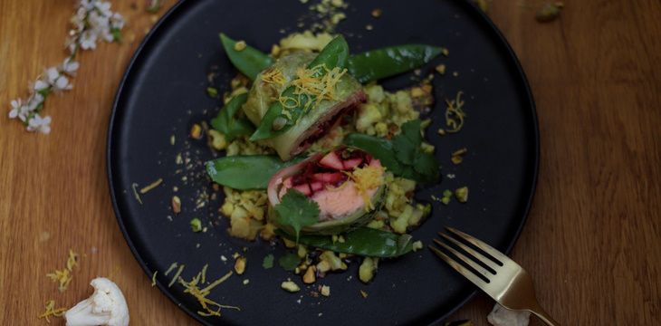 Spróbuj warzywnego rarytasu w połączeniu z aromatycznym pieczonym łososiem.