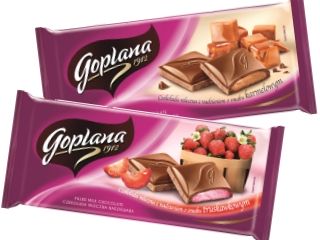 Truskawka i karmel - nowe czekolady nadziewne od Goplany.