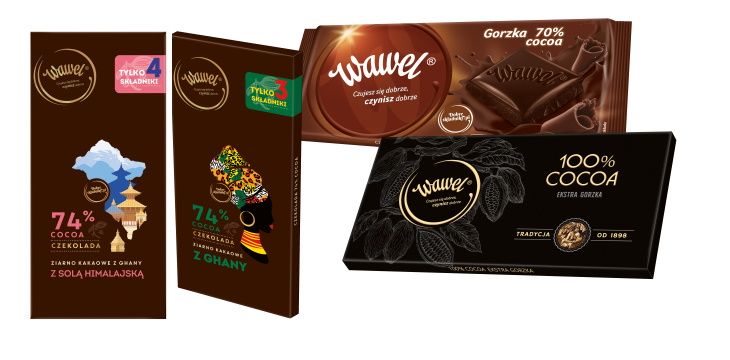 Tajniki szlachetnego smaku czekolad Wawel .